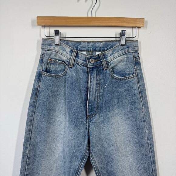 J. Galt Shanghai Jeans Women S Blue Light Medium Wash High Waist 100% Cotton - Picture 4 of 7